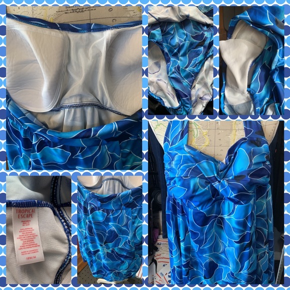 Tropical Escape Other - Like New Woman’s Tropical Escape Blue Swim Dress